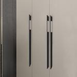 Classic Wardrobe Handles Black Gold 1000mm Decoration Long For Bedroom​