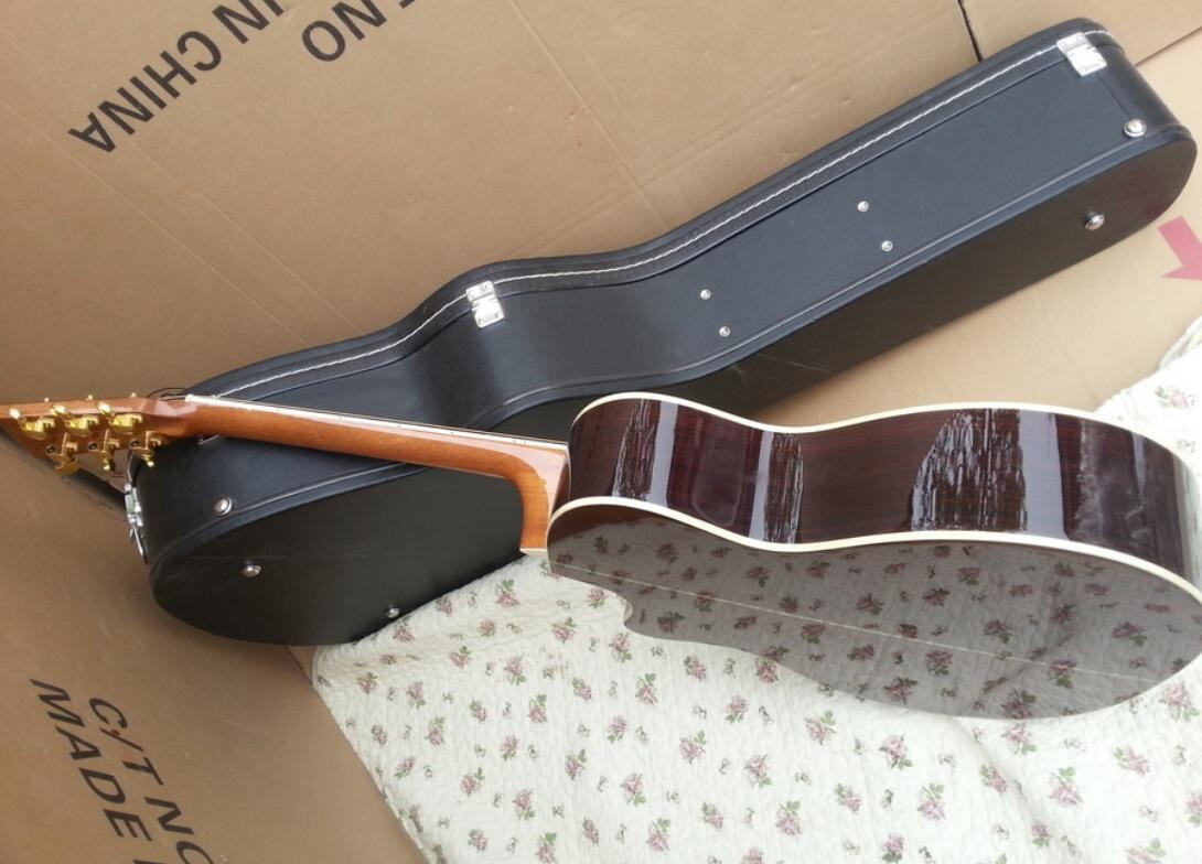 2018 6 strings Lakewud acoustic guitar Sungha Jung inlays lakewud acoustic handmade solid top acoustic guitar