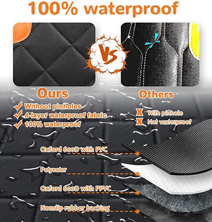 Pet Travel Waterproof Hammock Cars Mat Belt Protector Dog Car Back Seat Cover Large Pets