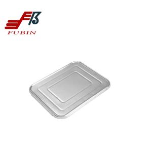 China Airline Aluminium Foil Container Lid Rectangle FDA Approval factory