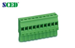 China 300V 18A Plug In Terminal Block Female for Communication , Panel Mount factory