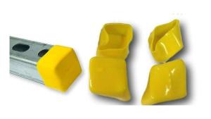 China Custom Colorful Rubber pvc Channel over End Caps factory