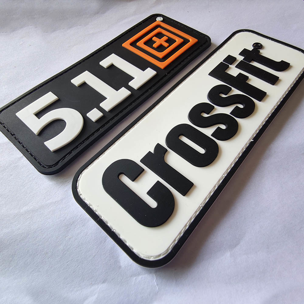 Flag Custom 3D Rubber Patches , Chenille Embroidery Rubber Badges For Clothing