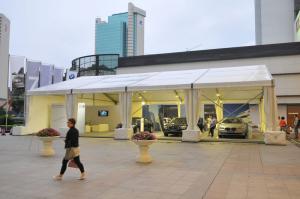 China Outdoor White Marquee Tents Waterproof Flame Resistant For Vehicle Carport factory