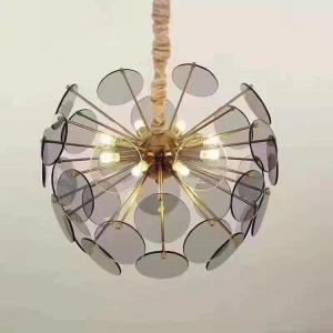 China Decorative Post Modern Glass Luxury Led Crystal Chandelier Bedroom Dining Room factory