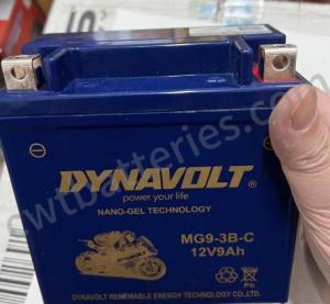 China Motorcycle MG9-3B-C Dynavolt Nano Gel Battery Replacement 12V 9Ah factory