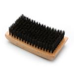 Abeis Square Wave Brush For 360 Curved Palm Wood Handle Natural Soft Boar