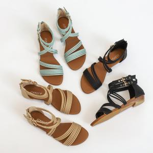 China BS058 Wedge Heel Sandals Women 2020 Summer New Style European And American Open Toe All-Match Women'S Shoes Thick-Soled factory