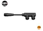 1 In 2 Out F Shape 8.5mm Outdoor Waterproof Cable M15 Connector