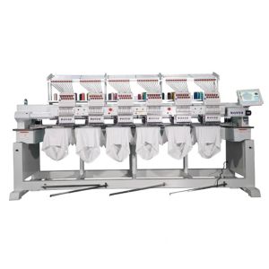 6 Head Flat Computerized T-Shirt Sewing Embroidery Machine