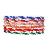 18.5cm Colorful Mixture Beads Bracelet Set with magnets ends