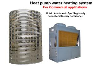 China Big Air Source Heat Pump Water Heater , Commercial Water Heater For Hotels factory