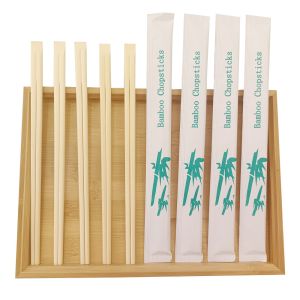Lightweight Tensoge Custom Individually Wrapped Full Paper Set Bamboo Chopsticks