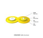 1 Core FTTH Waterproof Armored Outdoor Yellow Fiber Optic Cable for Country