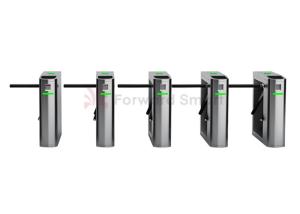 China Access Control Indoor Bright Led Flap Turnstile Gate factory