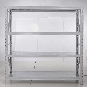 China 4 Tier Medium Duty Racking ODM Metal Rack Assembly Silver factory