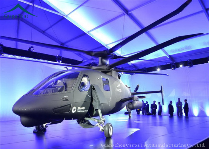 30m * 50m Helicopter Hangar / Fire Resistant And Durable Large Tents