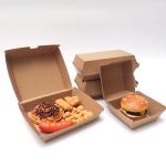 Degradable Eco Friendly Corrugated Food Box Burger Packaging Box Durable