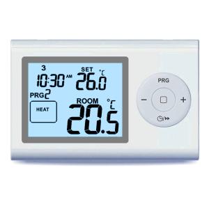China Weekly Programmable Boiler Room Thermostat Digital , Wireless Heating Thermostat factory