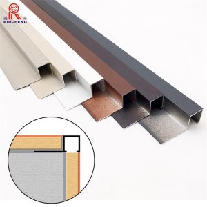 Anodized Square Shape Aluminum Tile Trim Wall Aluminium Transition Strip