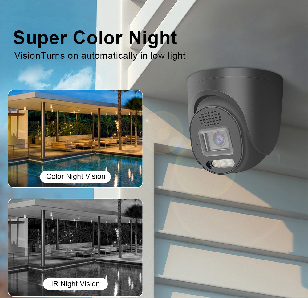 Customized Metal Dome Style 8 Channels indoor Face Detection H.265 4K 8MP Wired POE IP Network cctv home security camera system