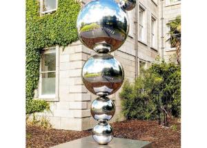 China Custom Mirror Polished Modern Art Stainless Steel Sphere Ball Sculpture for Outdoor factory