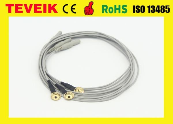 Medical Factory of Neurofeedback EEG Cup Electrode Cable with Gold Plated Copper