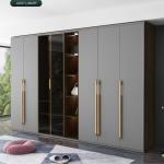 Classic Wardrobe Handles Black Gold 1000mm Decoration Long For Bedroom​