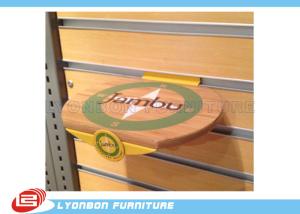 China Engraved Logo Round MDF Wood Display Accessory Customized , SGS ISO factory