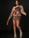 BSCI Custom Graphic Sweaters Round Neck Long Sleeve Sweatshirt Contrast Color