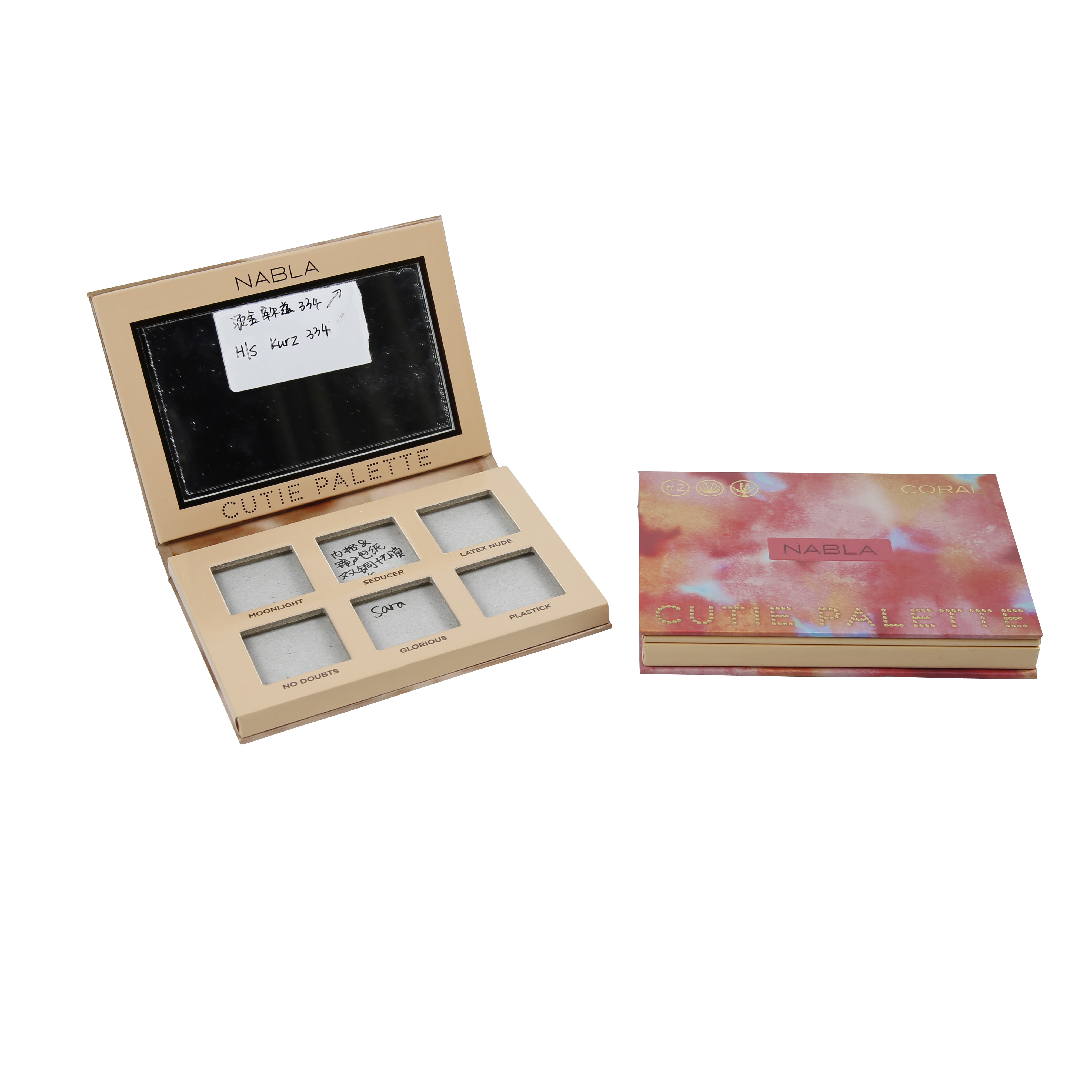 6 Pan Empty Eyeshadow Palette / Custom Eyeshadow Case With Mirror
