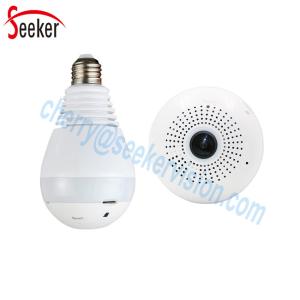 China Home Surveillance VR Fisheye LED Bulb 1080P E27 Interface Port 64G TF Card Supported IP Wifi Camera factory