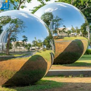 China Garden Decoration 304 Stainless Steel Hollow Ball 10 Inch Modern Style factory