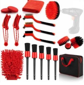 China 19Pcs Car Detailing Brush Set PP For Cleaning Car Interior Exterior factory