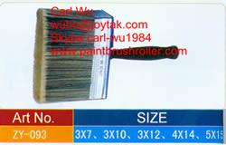China Natural bristle Chinese bristle synthetic mix shed fence ceiling wall paint brush wood plastic handle 5 inch WB-021 factory