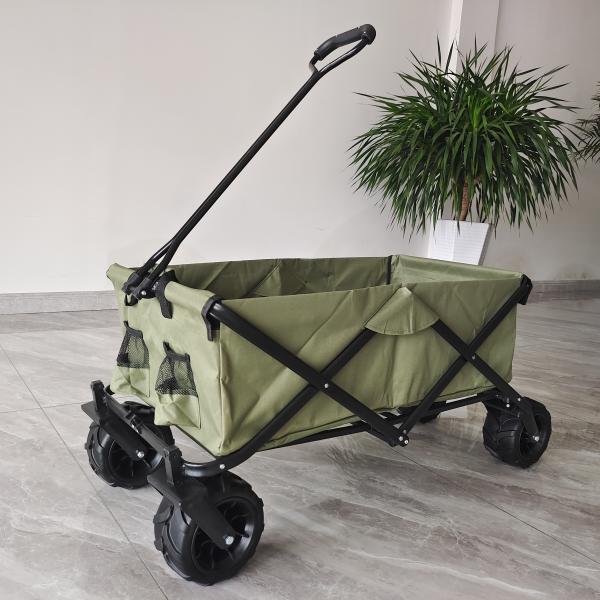 China Beach Wagon Cart Grocery Slider Cart Collapsible Utility Folding Wagon Stroller factory