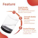Food Grade Plastic Empty Spice Jars 500ml 1000ml Wide Mouth Plastic Containers