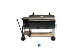 Large Black Wood Pellet Barbecue Grills Steel Structure Restaurant Outdoor Use