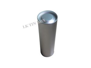China Russia Cylinder Vodka Gift Tin Box / Wine Bottle Tin With Plug In Airtight Lid factory