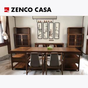 China Traditional Chinese Style Furniture Solid Wood Desk Book Chairs Bookshelf and Storage Rack Set factory