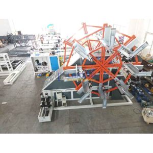 China Full-automatic Pipe Coiler And Strapping Machine For PE Large Diameter Pipe Extrusion Coiling Range 1600-3200mm on sale