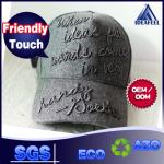 Dark Grey 100% Cotton Unisex Baseball Caps Sweatband 3D Raised Emebroidered Logo