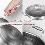 Wholesale Honeycomb Non Stick Fry Pan Cooking Pot 18/10 Stainless Steel Wok Pan