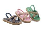 Cork Grain Rubber Outsole Curved Kids Flower Sandals EVA