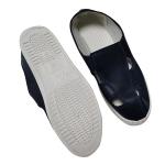 Anti Static Protection PVC ESD Safety Shoes Four Holes Navy Blue