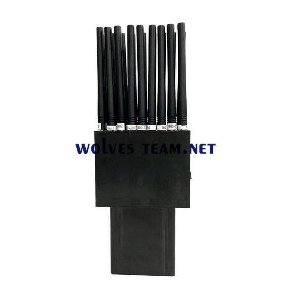 Handheld 16 Antennas Phone Signal Jammer GSM 3G 4G 5G WiFi Bluetooth VHF UHF RF