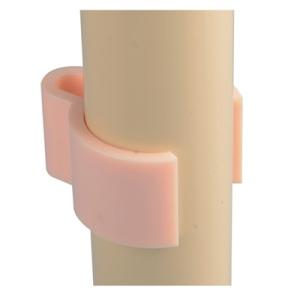 China Beige Plastic Tube Connectors JY A013 ABS Plastic C Clamp For Pipe factory