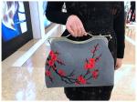 Purse retro frame and fabric Liberty Women's Noble Rose Embroidered Beaded