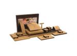 Luxury Custom Logo Watch Display Stand MDF PU Leather Customized Size