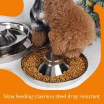 Thickened Stainless Steel Slow Food Bowl Household Anti Choking Anti-Upset Dog